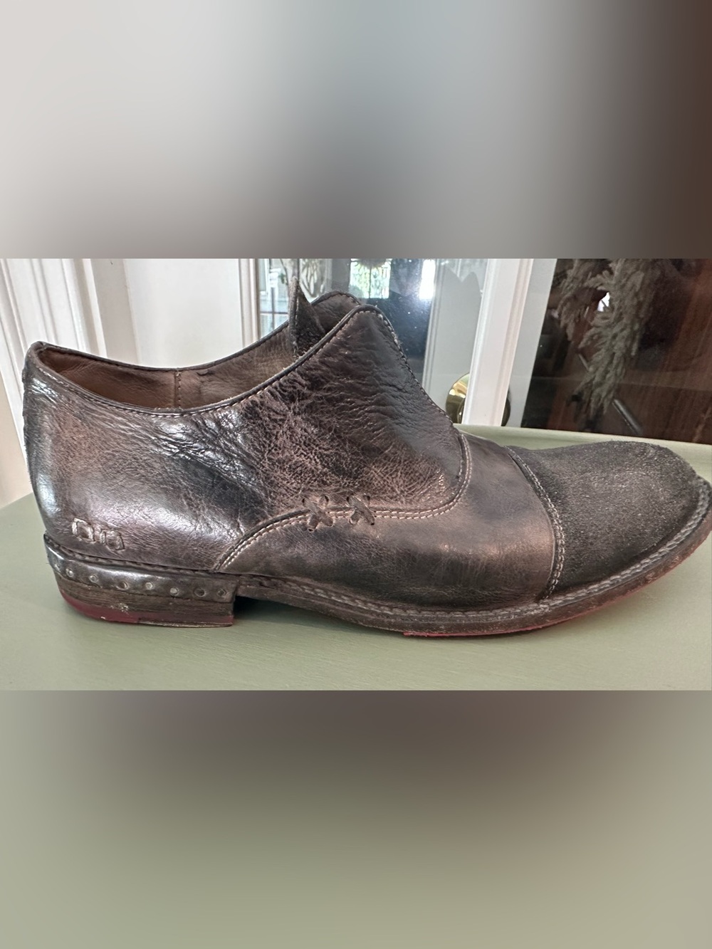 Bed Stu Oxford Gray leather & Suede Slip-On womens 11